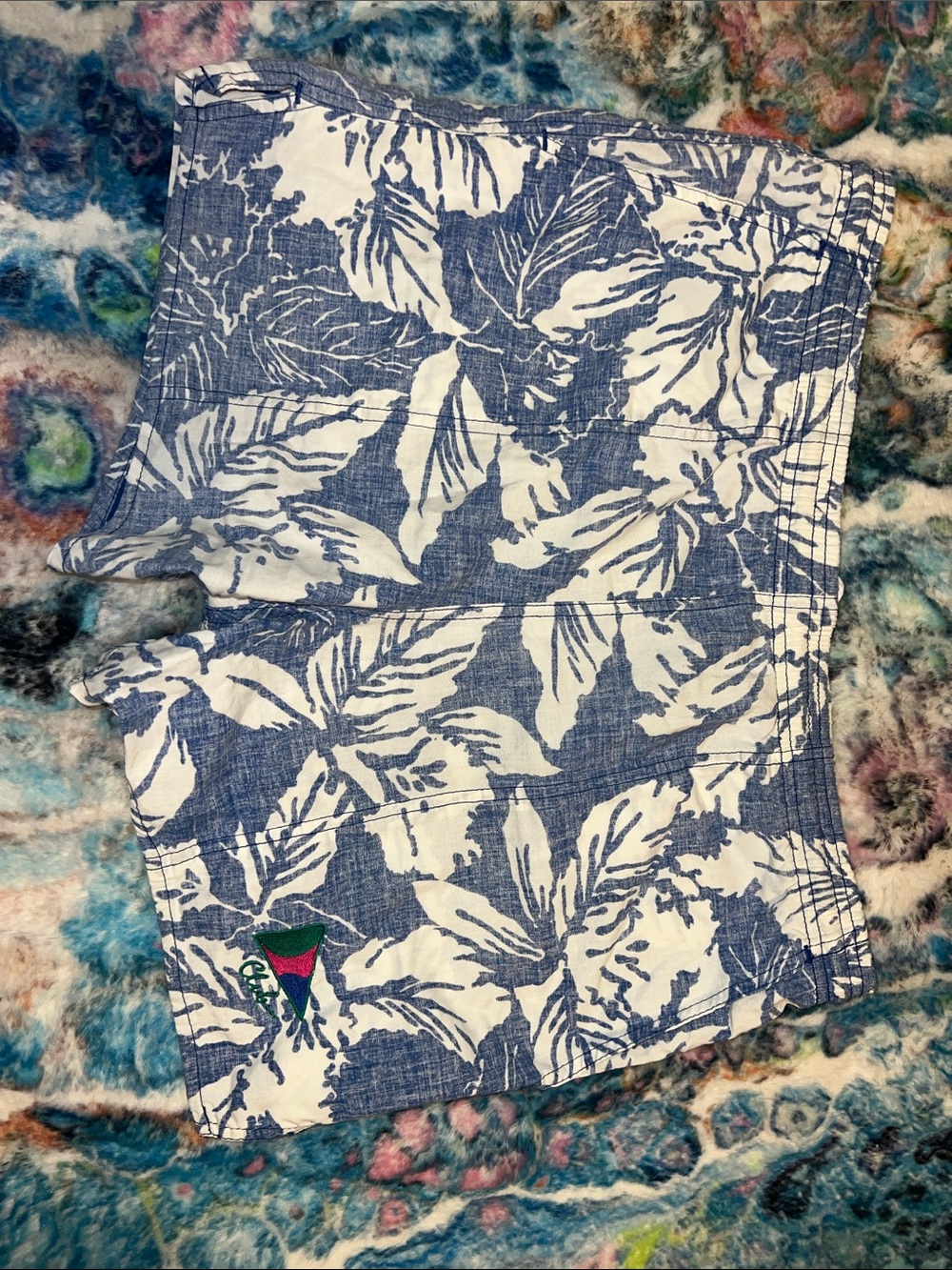 90’s Hawaiian Print surf swim Trunks shorts